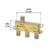 48476 - Divisor coaxial de 1 entrada y 3 salidas, Volteck