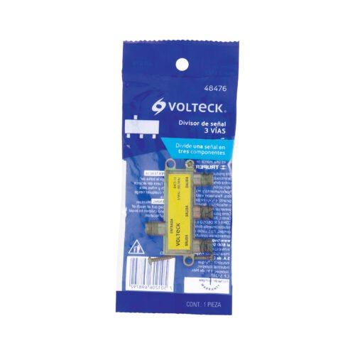 48476 - Divisor coaxial de 1 entrada y 3 salidas, Volteck