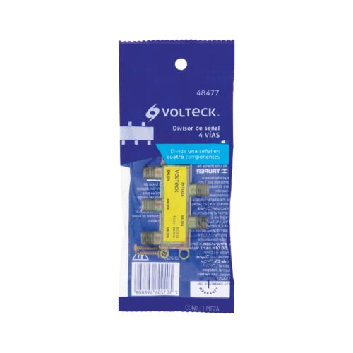48477 - Divisor coaxial de 1 entrada y 4 salidas, Volteck