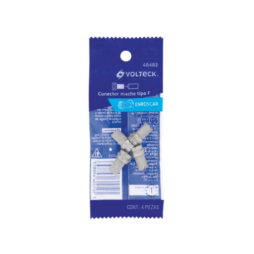 48482 - Bolsa con 4 conectores coaxiales RG 6 de enroscar, Volteck