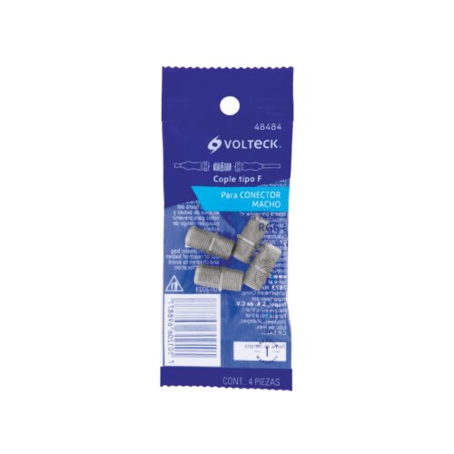 48484 - Bolsa con 4 conectores coaxiales RG 6 para conector macho