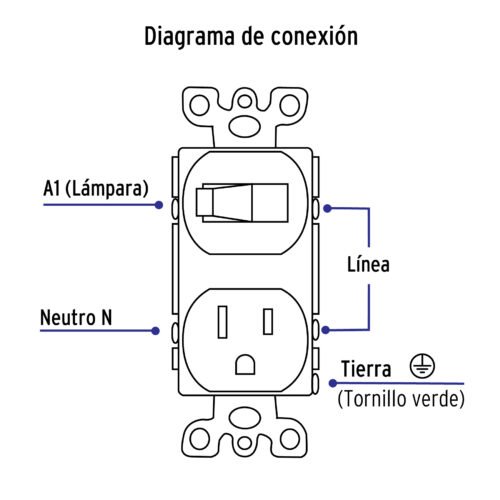 48489 - Placa armada interruptor y contacto, línea Standard, marfil