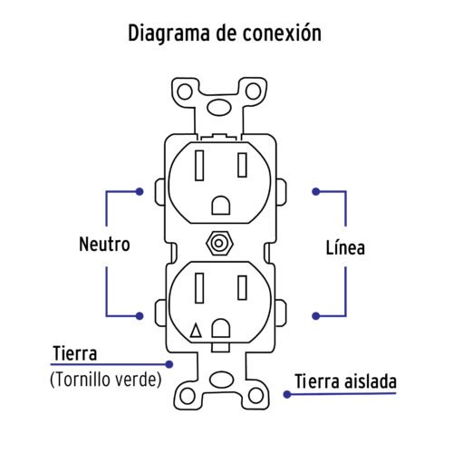 48493 - Placa armada contacto tierra aislada, línea Standard