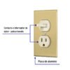 484951 48495 - Placa armada interruptor y contacto, línea Standard,aluminio