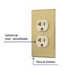 484961 48496 - Placa armada contacto dúplex,2 polos,línea Standard,aluminio