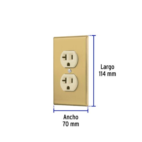 484962 48496 - Placa armada contacto dúplex,2 polos,línea Standard,aluminio