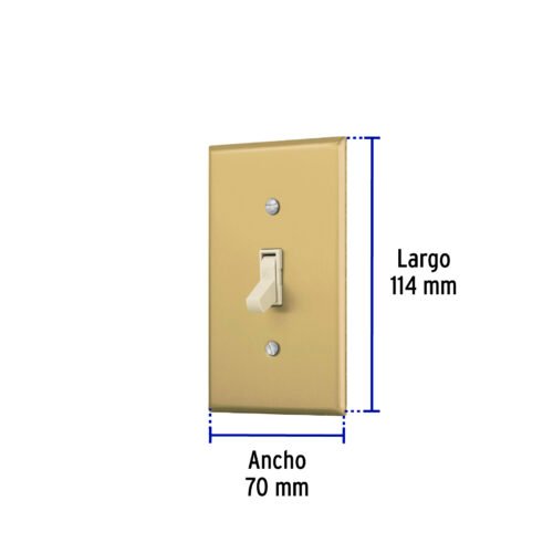 484972 48497 - Placa armada interruptor sencillo, línea Standard, aluminio