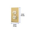 484982 48498 - Placa armada 2 interruptor sencillo, línea Standard,aluminio