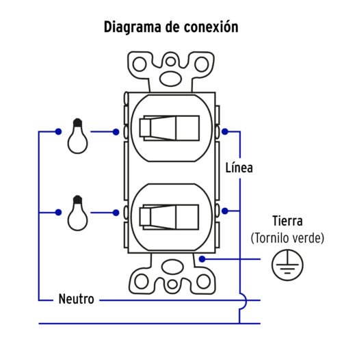 484983 48498 - Placa armada 2 interruptor sencillo, línea Standard,aluminio