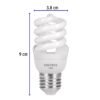 48500 - Lámpara espiral mini T2 9 W luz de día en blíster, Volteck