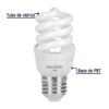 48508 - Pack de 4 lámparas espiral mini T2 9 W luz de día, en caja