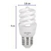 48508 - Pack de 4 lámparas espiral mini T2 9 W luz de día, en caja