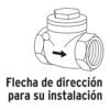 48510 - Válvula check horizontal de latón, 1/2", Foset