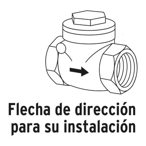 48510 - Válvula check horizontal de latón, 1/2", Foset