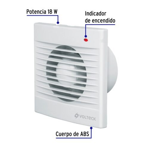 48530 48530 - Extractor de aire de 4", blanco, VOLTECK