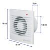 485302 48530 - Extractor de aire de 4", blanco, VOLTECK