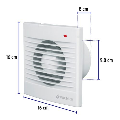 485302 48530 - Extractor de aire de 4", blanco, VOLTECK