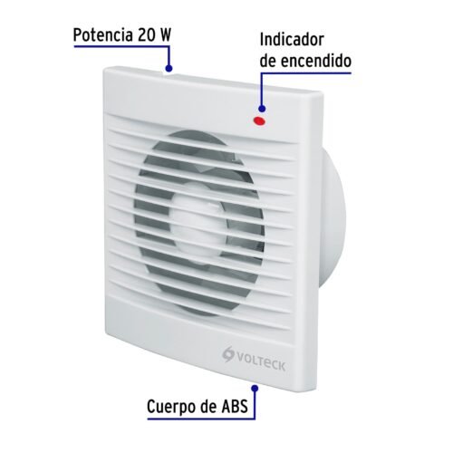 485311 48531 - Extractor de aire de 5", blanco, VOLTECK