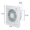 485312 48531 - Extractor de aire de 5", blanco, VOLTECK