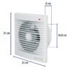 48532 - Extractor de aire de 6", blanco, VOLTECK