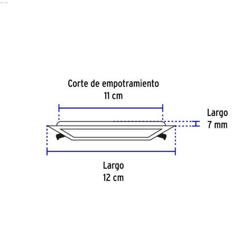 485402 48540 - Luminario ultradelgado cuadrado p/empotrar 6W, luz de día