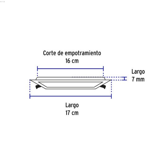 485413 48541 - Luminario ultradelgado cuadrado p/empotrar 12W, luz de día