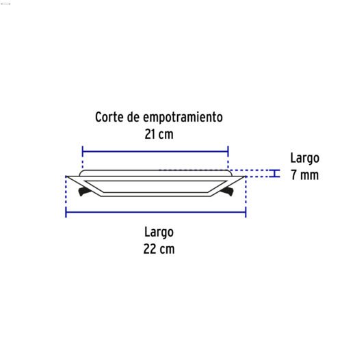 485422 48542 - Luminario ultradelgado cuadrado p/empotrar 18W, luz de día