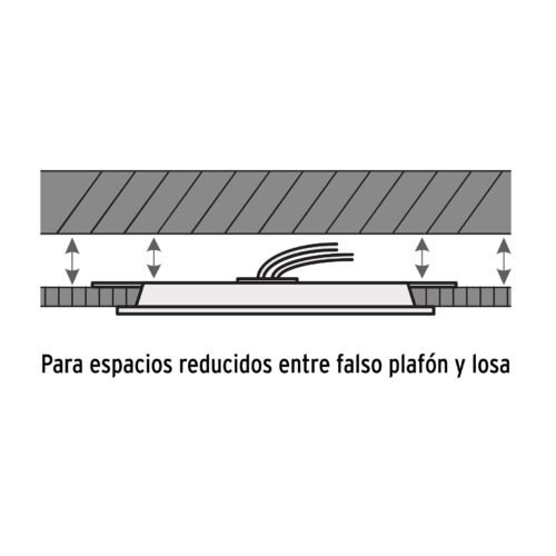485423 48542 - Luminario ultradelgado cuadrado p/empotrar 18W, luz de día