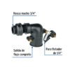 48545 - Válvula de POM, 3/4" para flotador, Foset