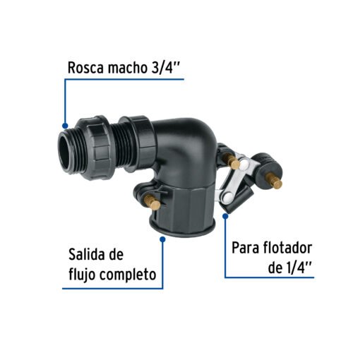 48545 - Válvula de POM, 3/4" para flotador, Foset