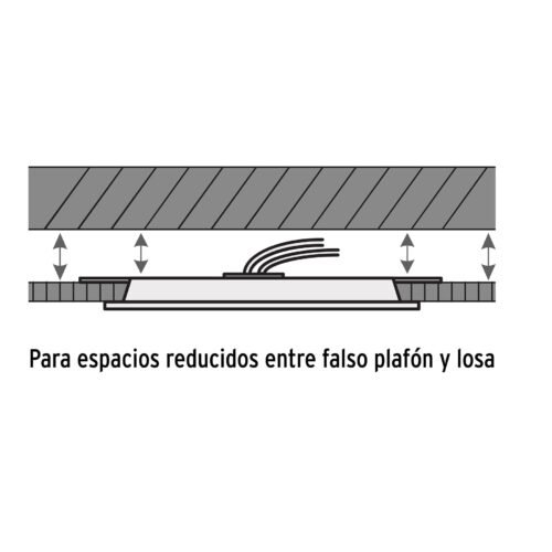 485462 48546 - Luminario ultradelgado redondo p/empotrar 6W, luz de día