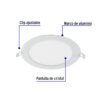 485471 48547 - Luminario ultradelgado redondo p/empotrar 12W, luz de día