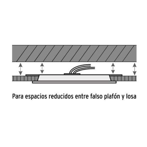 485473 48547 - Luminario ultradelgado redondo p/empotrar 12W, luz de día
