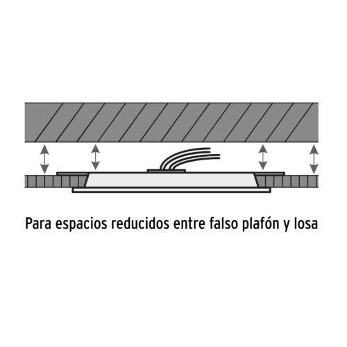 485482 48548 - Luminario ultradelgado redondo p/empotrar 18W, luz de día