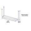 48550 - Panel delgado colgante de LED 45 W 30 x 120 cm luz de día