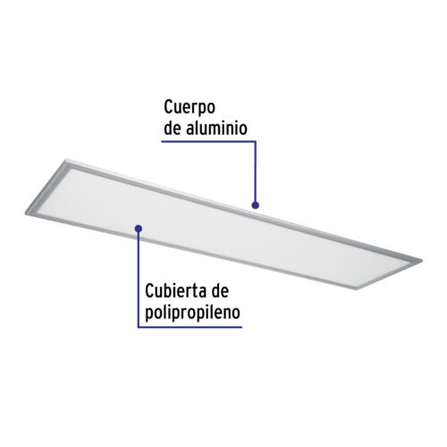 48550 - Panel delgado colgante de LED 45 W 30 x 120 cm luz de día