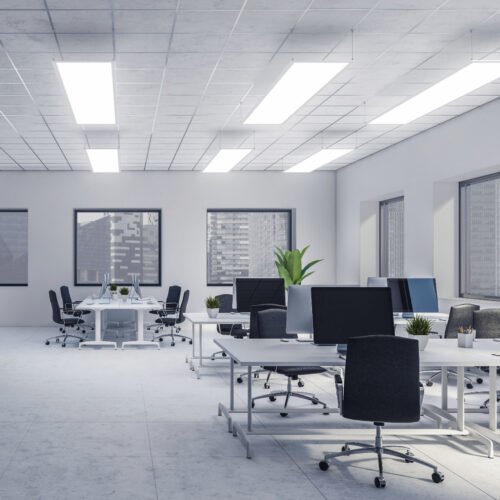 48550 - Panel delgado colgante de LED 45 W 30 x 120 cm luz de día