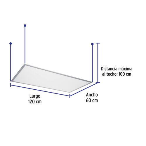 485512 48551 - Panel delgado colgante de LED 65 W 60 x 120 cm luz de día
