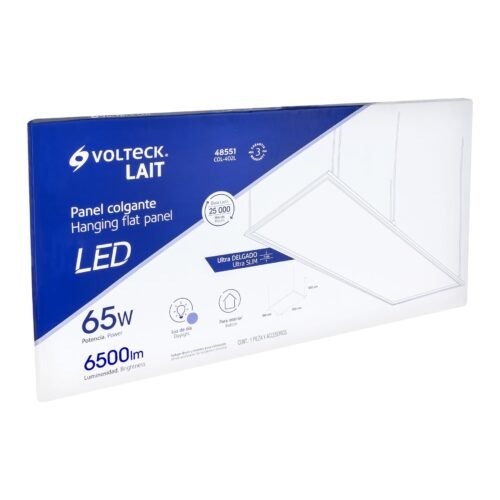 485514 48551 - Panel delgado colgante de LED 65 W 60 x 120 cm luz de día