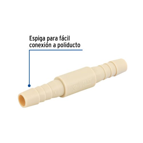 48552 - Cople inserción de 3/8" de polipropileno, Foset