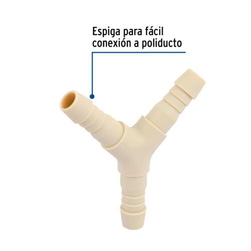48558 - Yee inserción 1/2" de polipropileno, Foset