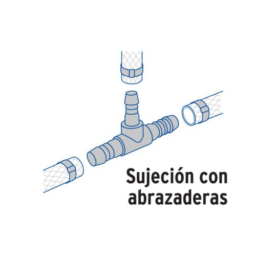 48569 - Tee inserción 1/2" de polipropileno, Foset