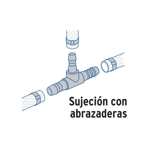 48571 - Tee inserción 1" de polipropileno, Foset