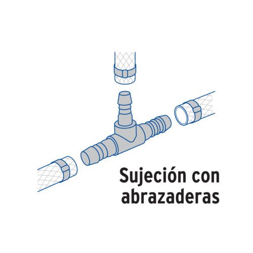 485721 48572 - Tee reducida inserción central 3/4" x 1/2" de polipropileno
