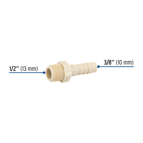 48573 - Adaptador inserción rosca exterior de 1/2" x 3/8", Foset