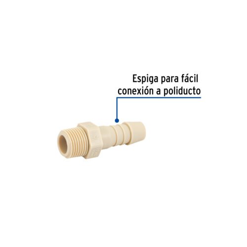 48574 - Adaptador inserción rosca exterior de 1/2" x 1/2", Foset