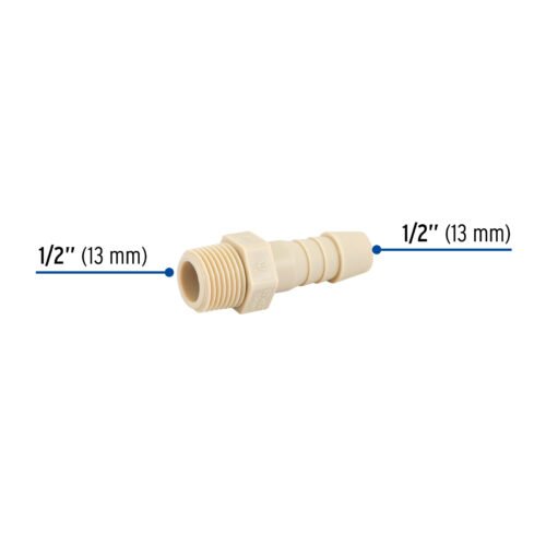 48574 - Adaptador inserción rosca exterior de 1/2" x 1/2", Foset