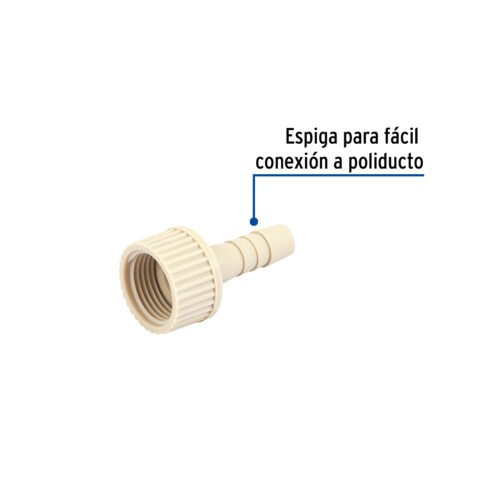 48577 - Adaptador hembra movible de polipropileno 3/4" x 3/8", Foset