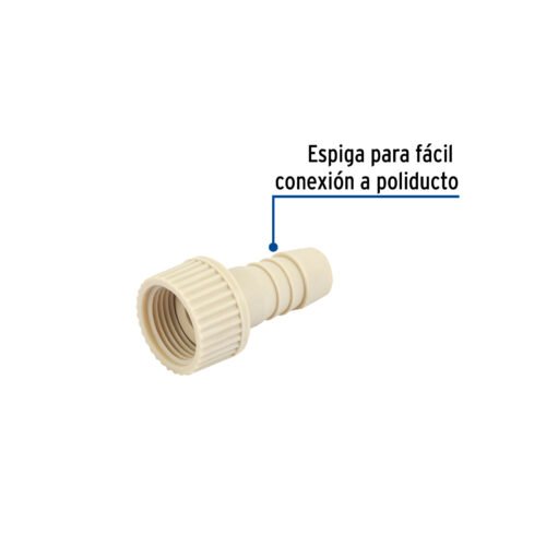 48579 - Adaptador hembra movible de polipropileno 3/4" x 3/4", Foset