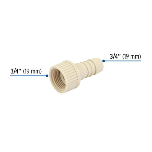 48579 - Adaptador hembra movible de polipropileno 3/4" x 3/4", Foset